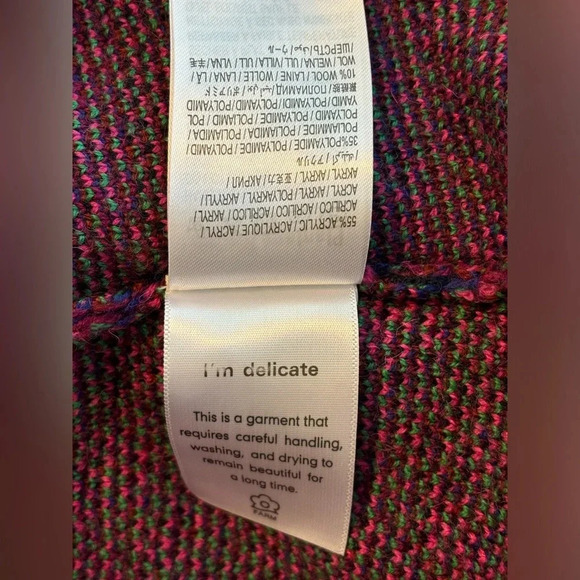 NWT Farm Rio Leopard Print  Long Sleeve Turtle Neck Sweater Midi Dress L - Picture 6 of 9